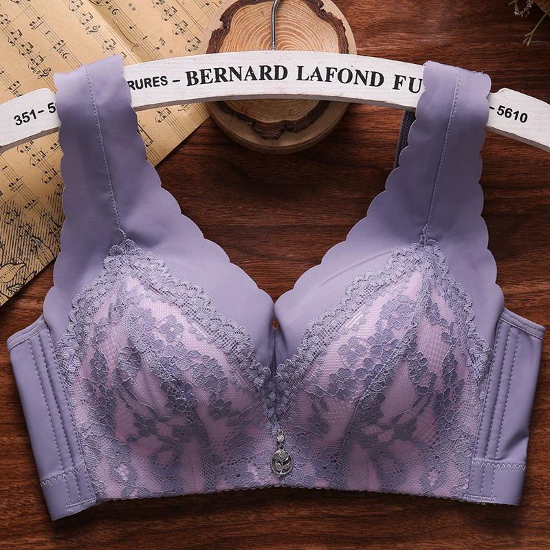 内衣女士背心式文胸无钢圈聚拢小胸加厚显大调整型性感收副乳胸罩