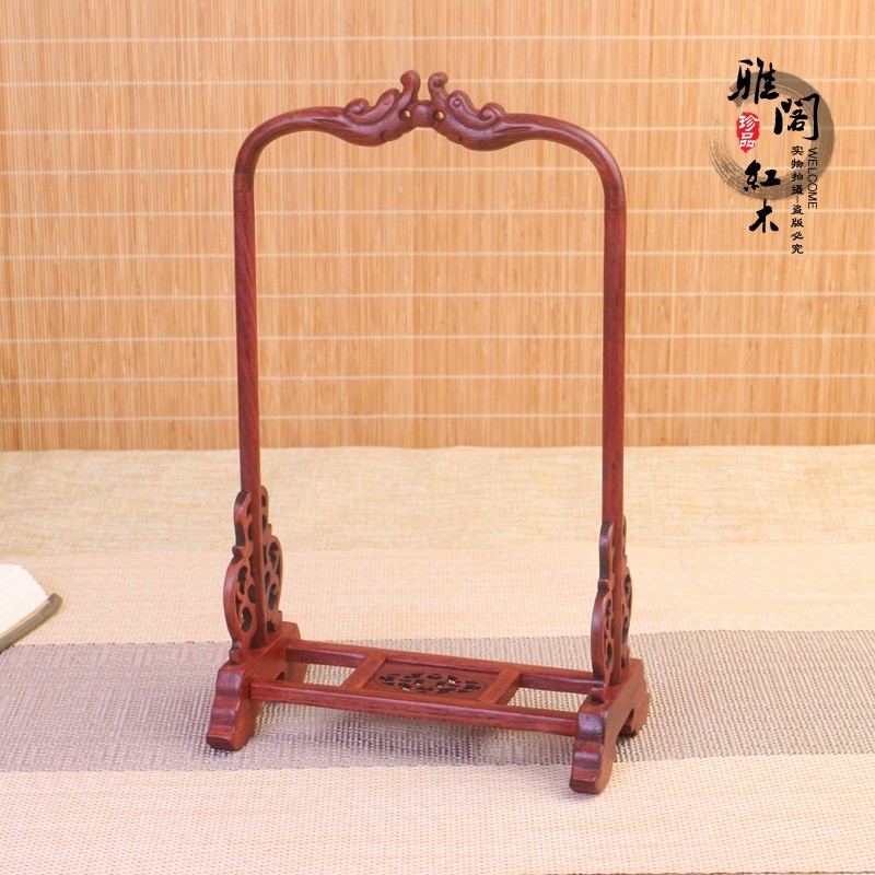 红木实木吊玉架蝈蝈笼子架子木质挂玉架首饰架饰品玉器玉佩展示架