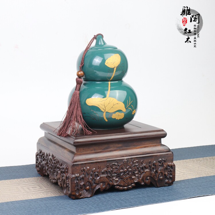 实木花瓶瓷器盆景工艺品摆件底座