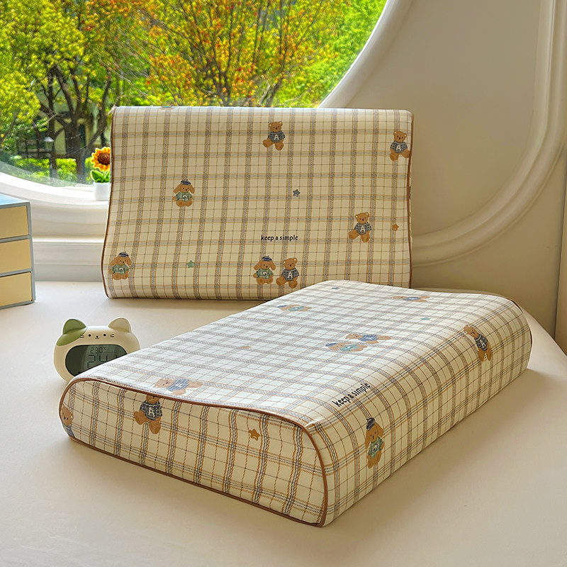 纯棉乳胶记忆枕套全棉立体滚边30*50cm碎花儿童卡通40*60cm枕芯套