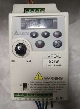 《议价商品》台达变频器VFD002L21A，成色漂亮