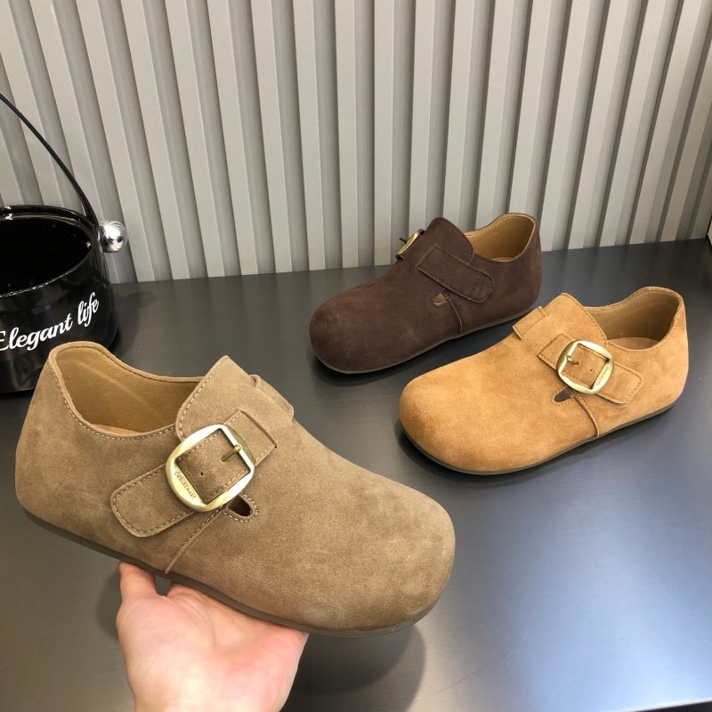 超火真皮勃肯鞋女2026春季新款法式复古魔术贴搭扣圆头懒人休闲鞋,女鞋,勃肯鞋/软木鞋,淘宝优惠券,粉丝福利购,淘宝优惠卷