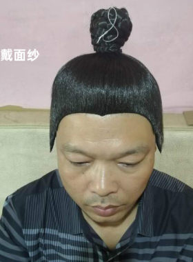 古装头套男子小生假发道士头套