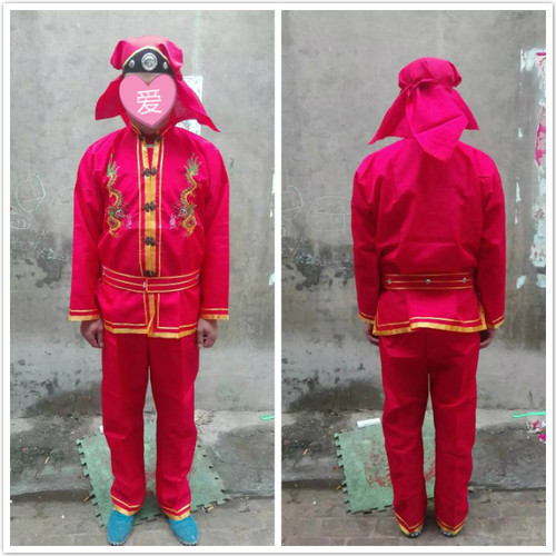 秧歌服东北舞龙男打鼓