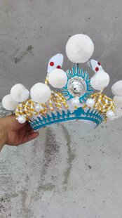 青蛇青蛇帽子 舞台演出头饰 青蛇白蛇列子 青白蛇头饰 白蛇传盔头