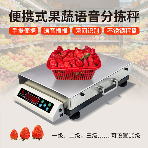 智能语音果蔬海产分级分拣台秤