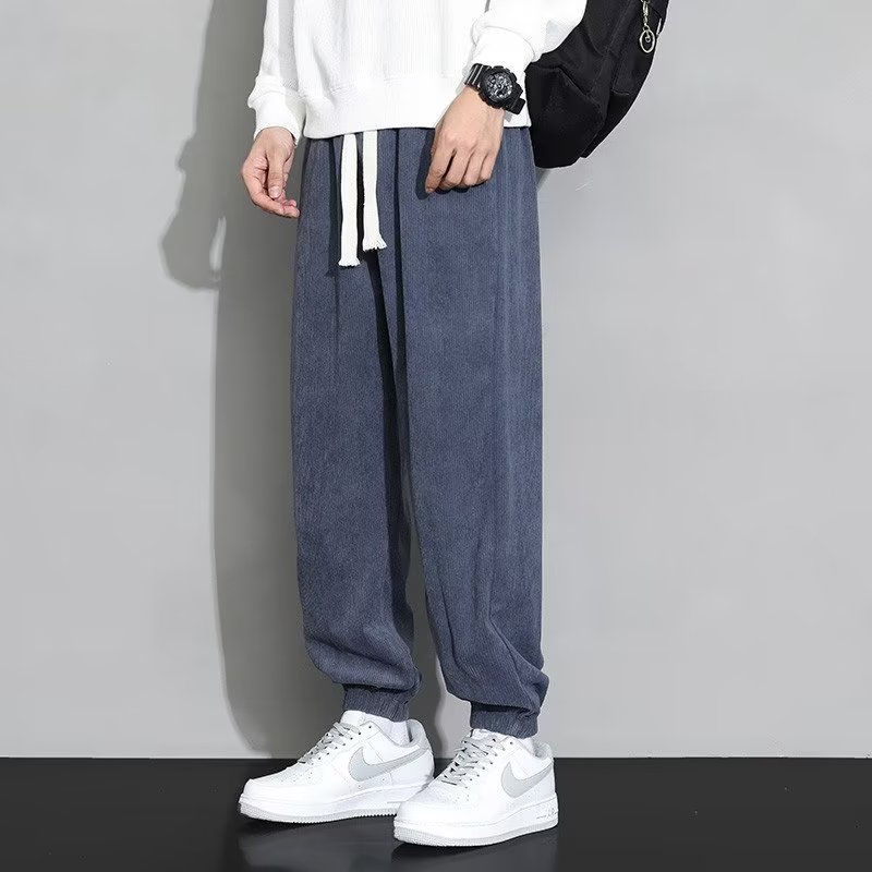 灯芯绒长裤运动休闲裤子束脚