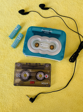 松下经典款磁带随身听CW-05 全品 蓝色配色好看好听 功能一切正常