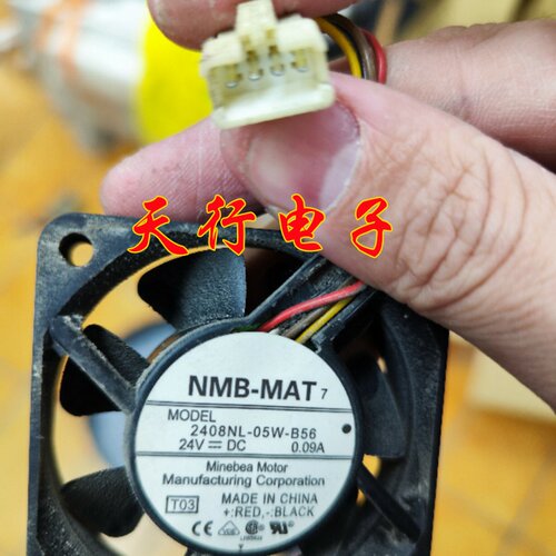 原装NMB-MAT 6020 2408NL-05W-B56 24V 0.09A 6cm 4线变频器风扇