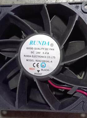 全新RUNDA 24V RD9238B24L-A/-S/L24L-A 0.45/0.6/0.41/0.80A风扇