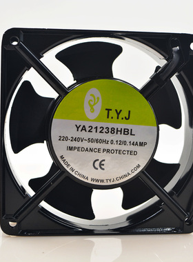 T.Y.J 统赢 YA21238HBL 220V 12CM 12038 LED显示屏专用散热风扇