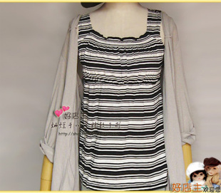 无袖 lle maiso 背心 知性 条纹 日单B 非常百搭 经典