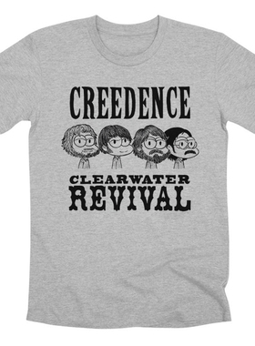 Creedence Clearwater Revival T恤美式复古vintage纯棉宽松短袖t