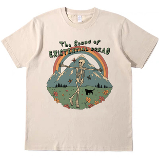 搞怪音乐之声电影 阿美咔叽T恤复古vintage男女宽松bf纯棉短袖tee