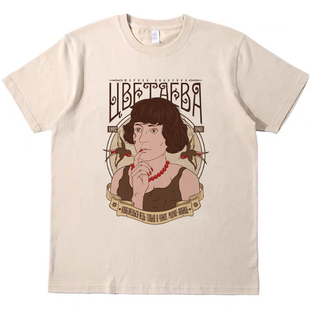 茨维塔耶娃俄罗斯女诗人复古vintage短袖男女情侣T恤纯棉teeshirt