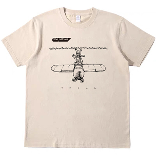 the pillows日本摇滚乐队 百搭休闲复古T恤男女宽松纯棉短袖tee