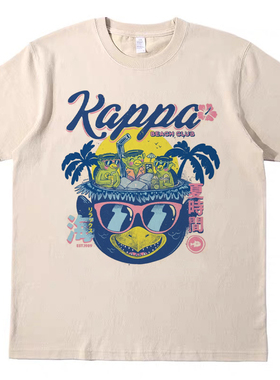 夏日时间俱乐部 直喷印花T恤复古vintagetee男女宽松休闲短袖tee