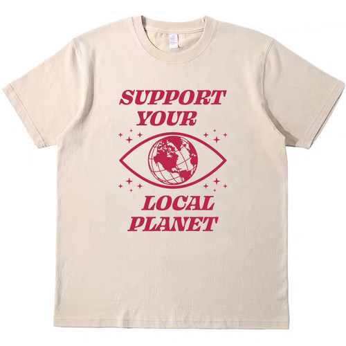 local planet 趣味美式T恤复古vintage男女情侣bf纯棉短袖tshirt
