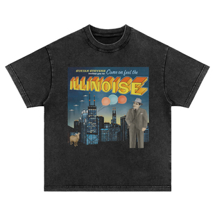 Sufjan Stevens 音乐节 重磅复古vintage水洗做旧短袖T恤男女卫衣