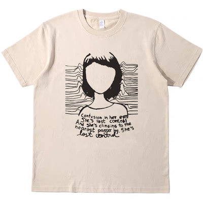 joy division乐队音乐节周边美式复古t男女情侣T恤纯棉短袖tshirt