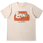 复古vintage男女情侣短袖 什么事都没干 鸭子 tee宽松纯棉T恤