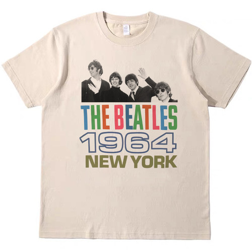 披头士beatles音乐节T恤复古vintage男女情侣bf纯棉tee短袖tshirt