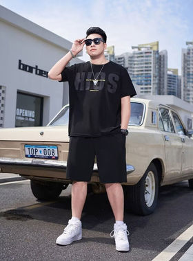 大码冰丝男士冰感速干短袖套装