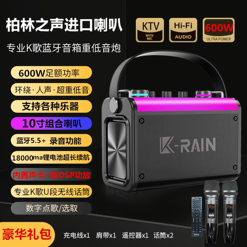 柏林之声家庭无线K歌音响套KTV装