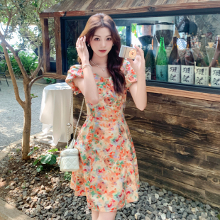 P120 现货主推 2610 新碎花连衣裙度假裙子2C219 K168 2025夏季