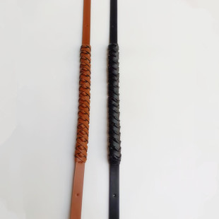 适用改造赛琳牛角hobo腋下包手工编织带romy替换带真皮肩带配件