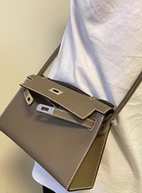 适用改造kelly elan真皮单肩斜挎带一代凯莉替换带头层牛皮肩带