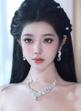 轻奢欧美小众锁骨链女款套装