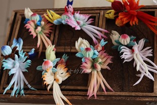 仿绒花头饰福寿三多合集古风发饰延禧攻略同款影视道具