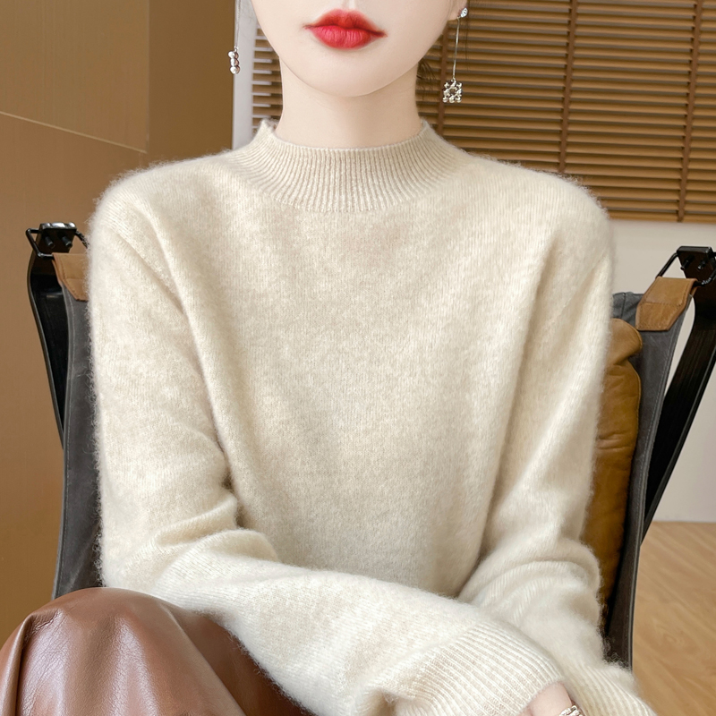 半高领百搭针织衫修身高级感毛衣