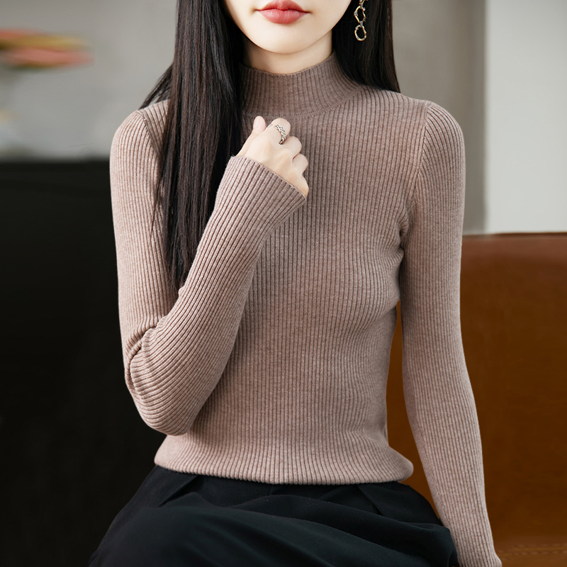 秋冬加厚内搭时尚洋气修身针织衫