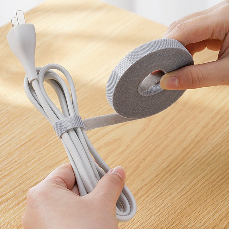日本背对背魔术贴窗帘子母扣自粘式束线捆绑带数据线电线整理扎带