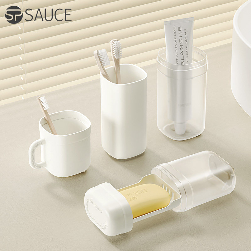 透气抗菌旅行漱口杯便携洗护套装牙膏牙刷收纳盒儿童牙具三合一
