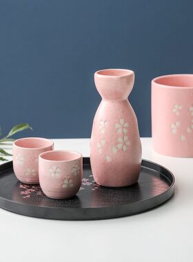 日本进口TANAKA樱花茶托盘长方形家用客厅塑料仿漆器半月形茶道托