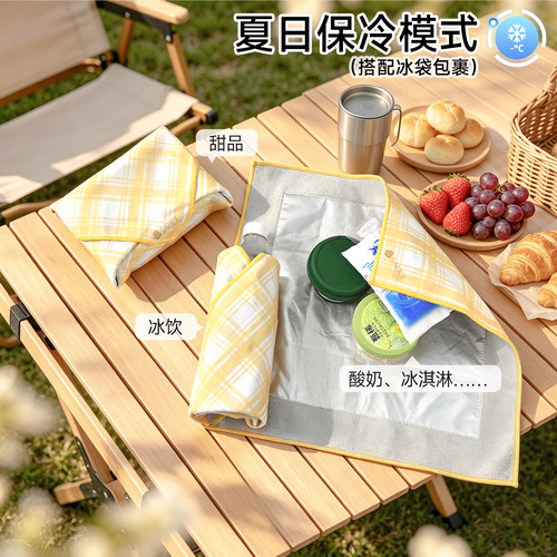 百贴布带铝箔保温锡纸自粘料便当饭盒收纳包魔术贴包裹布保温保冷