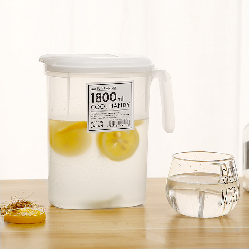 日本进口冷水壶家用耐高温凉水壶大容量冰箱凉水杯日式冷泡壶塑料