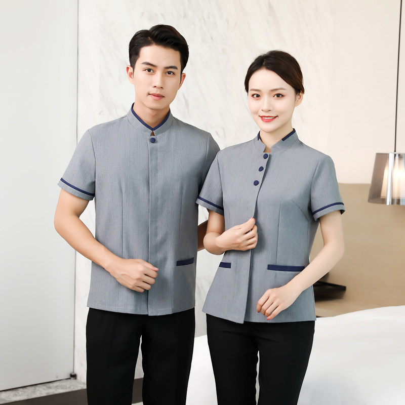 保洁工作服短袖女夏季酒店宾馆客房物业清洁工阿姨pa服保洁员套装