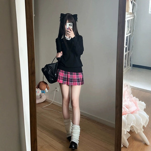 小玫JK裙高腰甜美百搭叠穿学院风穿搭栀半夏jk女学生辣妹制服短裙