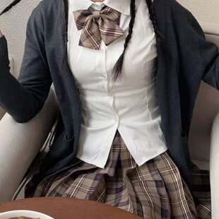 爆款【小棕同格】正版jk制服格裙同格学院半身裙百褶裙显瘦小苍兰