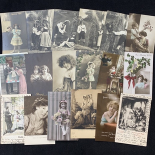 人物 情侣 美女儿童 珍藏老明信片 欧洲早期