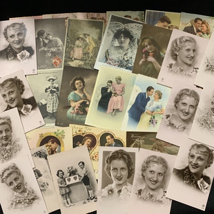 情侣系列 儿童 美女 珍藏老明信片 欧洲早期