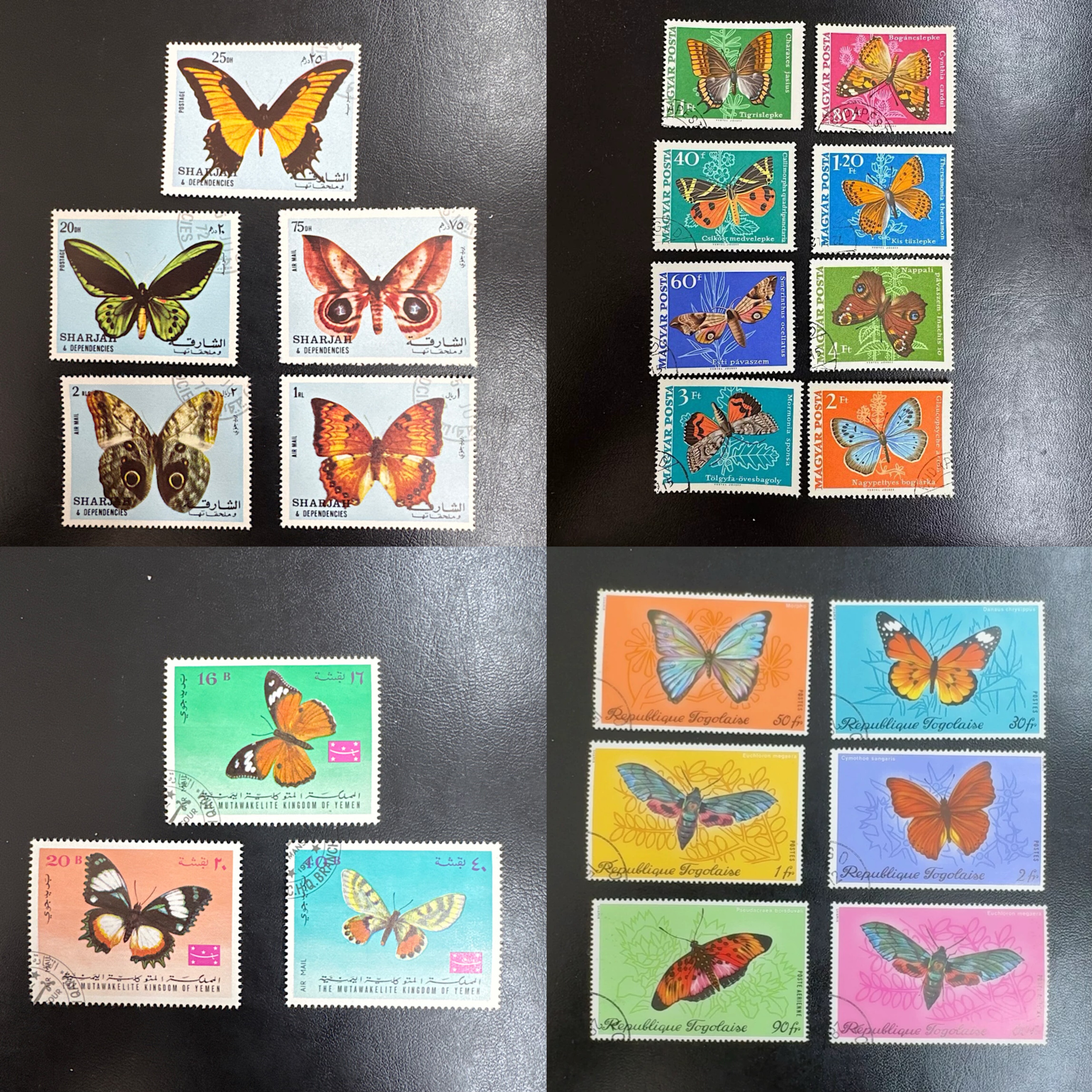 外国精品邮票 套票合集  蝴蝶 动物 花鸟鱼虫 猫 系列精品