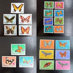 外国精品邮票 套票合集  蝴蝶 动物 花鸟鱼虫 猫 系列精品