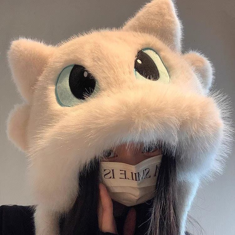 卡通可爱无牙仔毛绒帽子女冬季户外防寒保暖显脸小护耳雷锋帽,服饰配件/皮带/帽子/围巾,帽子,淘宝优惠券,粉丝福利购,淘宝优惠卷