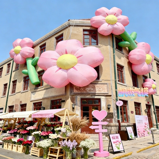 定制充气花朵气模活动商场景区户外墙壁悬挂春日美陈装饰引流打卡