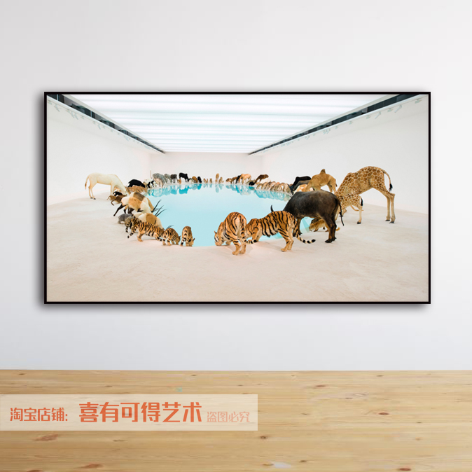 小众艺术装饰画动物遗产版画书房艺术挂画动物聚集壁画客厅办公室图片